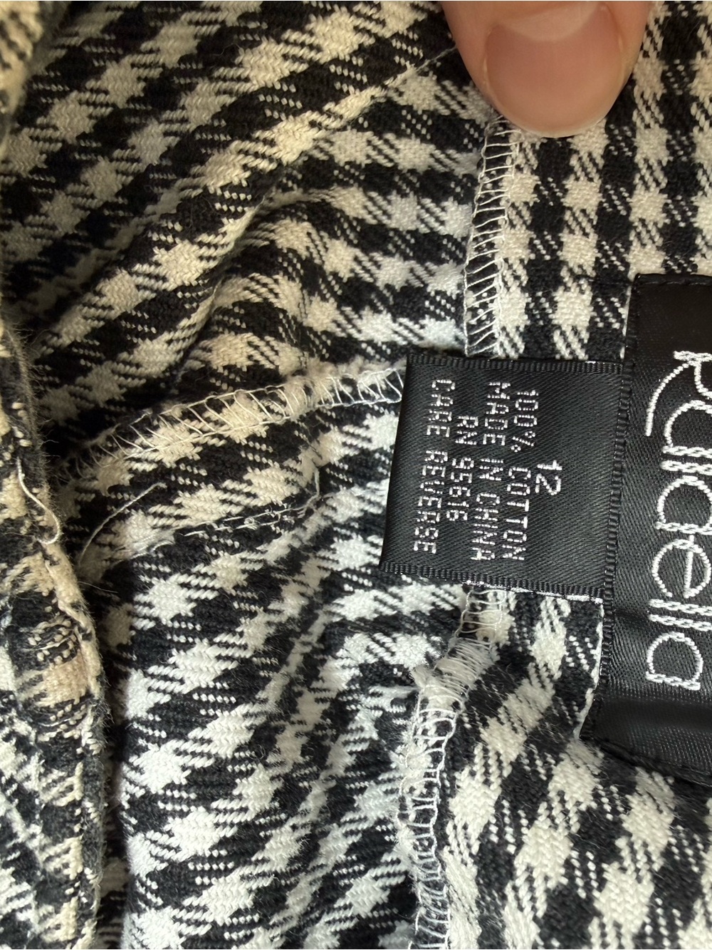 Rafaella Black & White Gingham Mini Skort - Picture 5 of 5